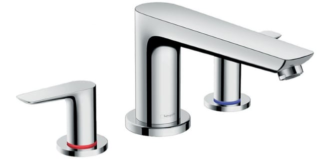 A 3-hole mixer tap from Hansgrohe.