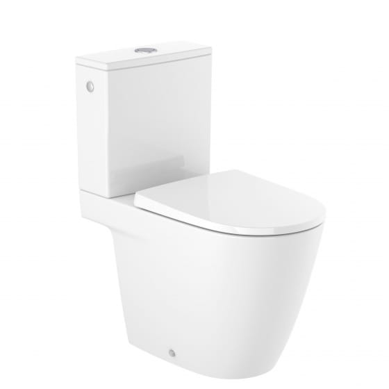 Image of Roca Ona: Rimless Close Coupled Toilet With Dual Outlet