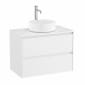 Image of Roca Ona: Unik Wall-Hung Bathroom Vanity Unit for Counter-Top Centered Basin with 2 Drawers (800mm)