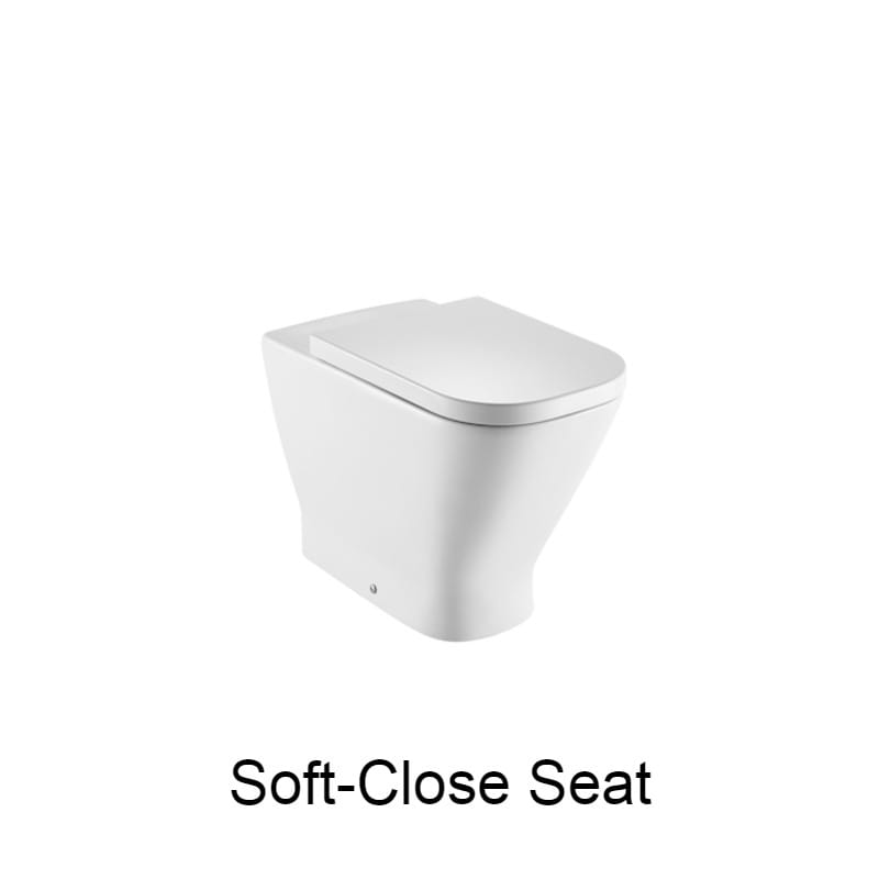 ROCA GAP RIMLESS WALL HUNG TOILET WC PAN WITH SOFT CLOSING SEAT