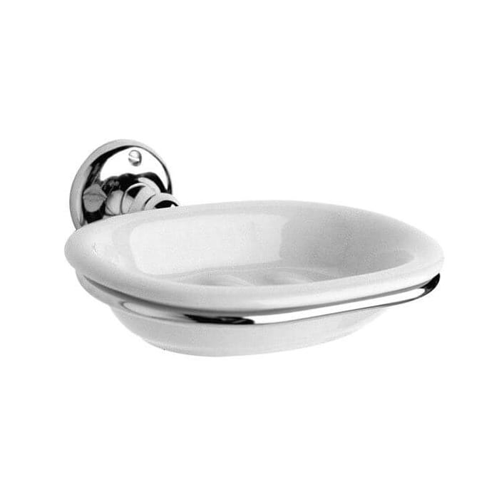 BC Designs Victrion Ceramic Soap Dish Holder Bathroom