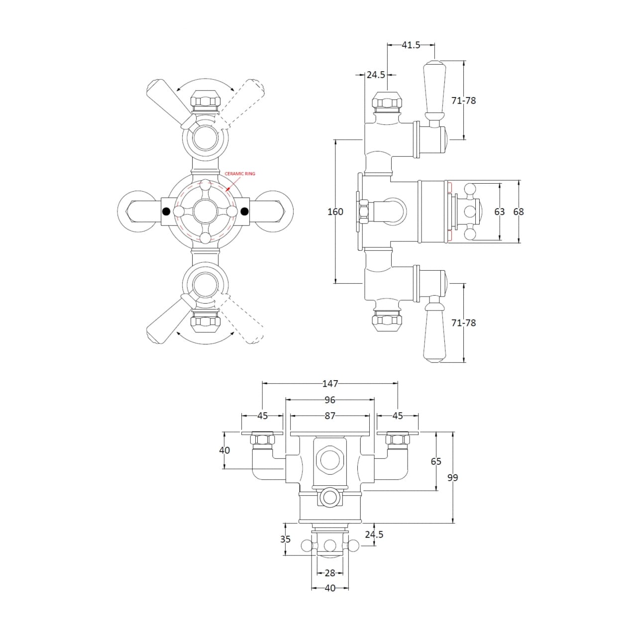BAYS112 Bayswater Exposed Valve Bathroom