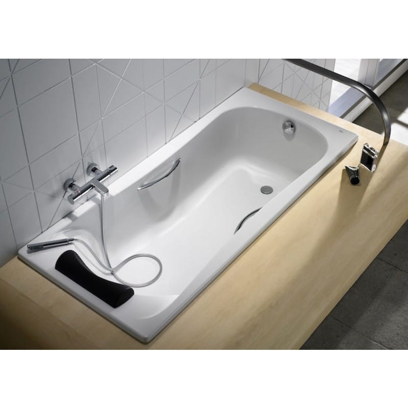 248016001 - Roca BeCool Acrylic Single Ended Bath With Headrest ...