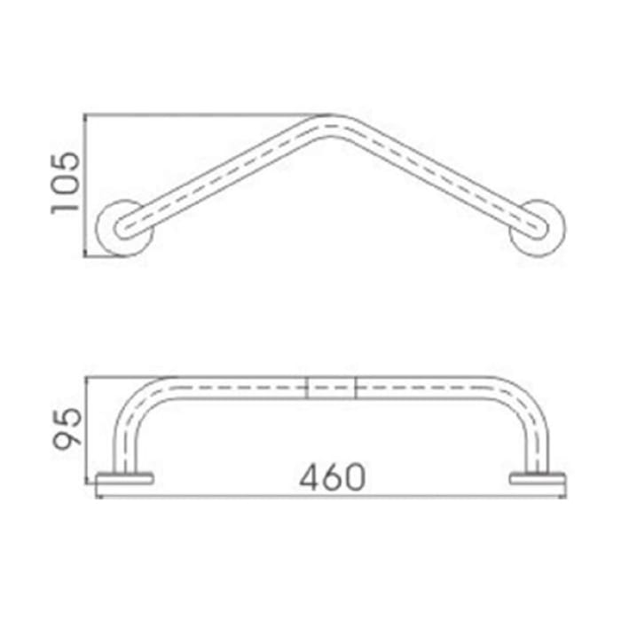 RAKGRB9925 RAK Grab Rail Bathroom