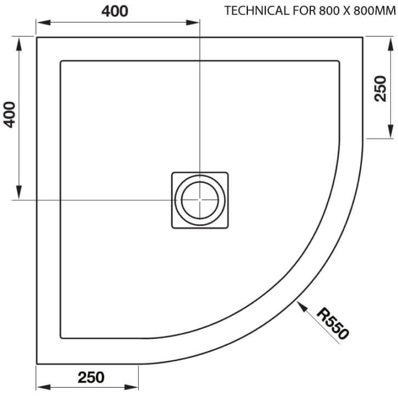 585/000 530/700 April Waifer Quadrant Shower Tray Bathroom
