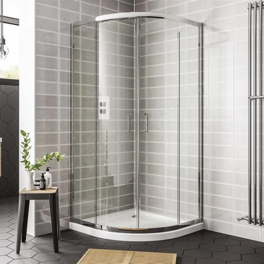 Essential Spring Door Offset Quadrant Bathroom