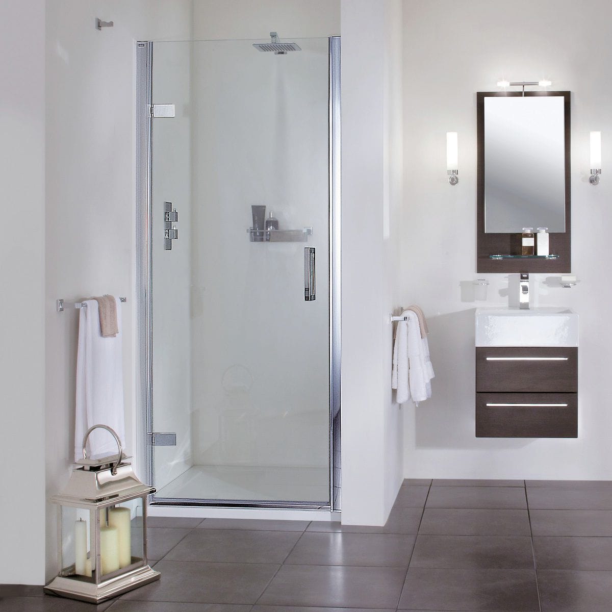 Aqata Spectra Hinged Shower Door Bathroom