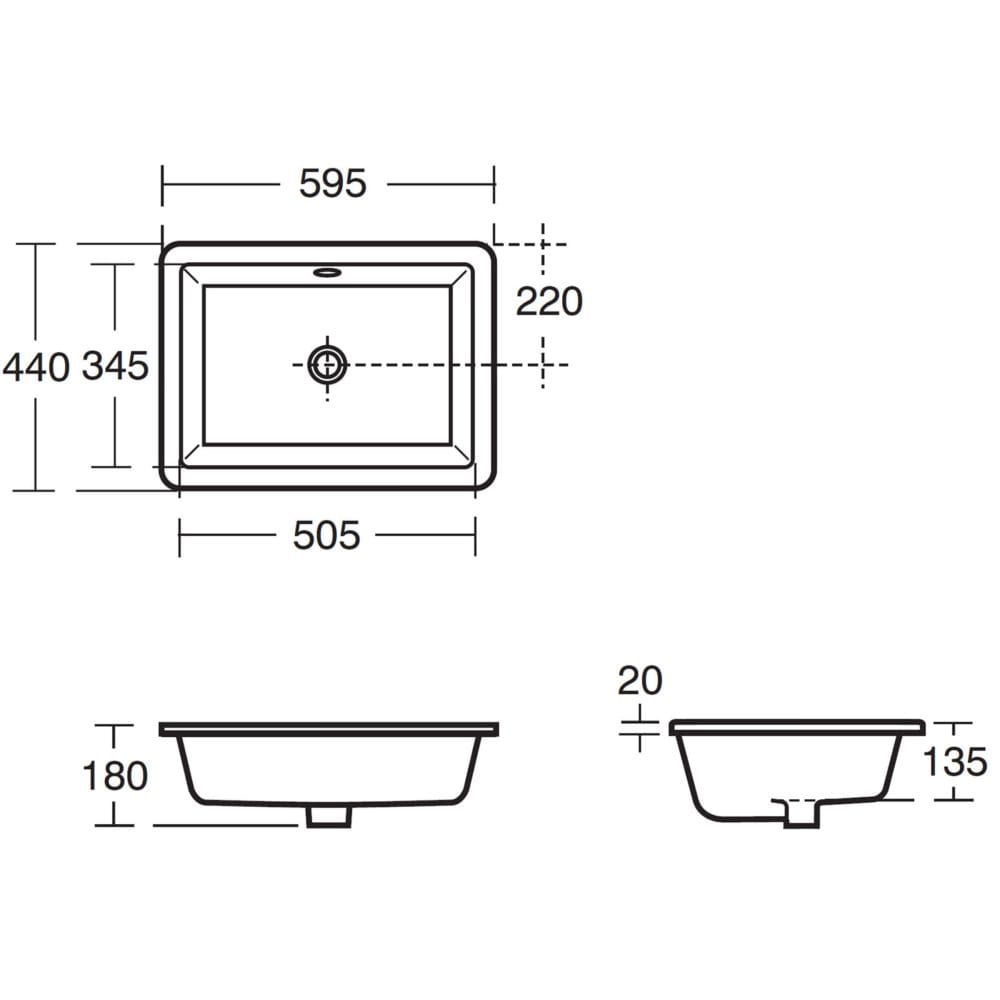 K077901 Ideal Standard Strada UnderCountertop Basin Bathroom