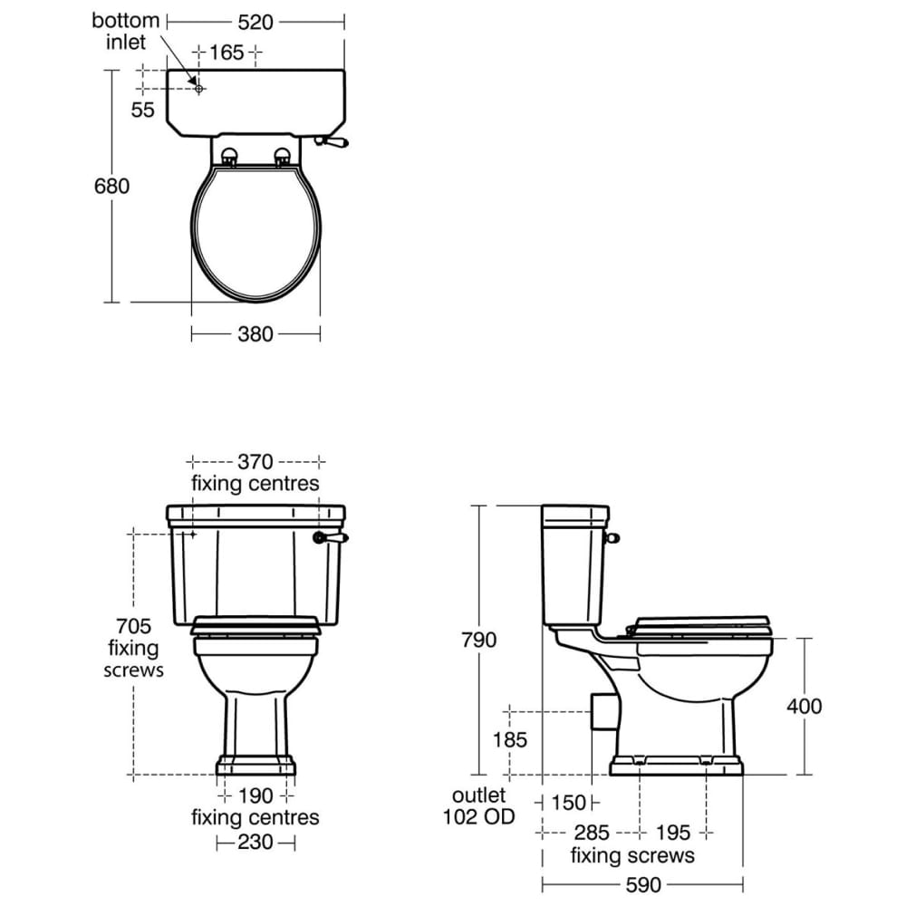 Ideal Standard Waverley Close Coupled Toilet Bathroom