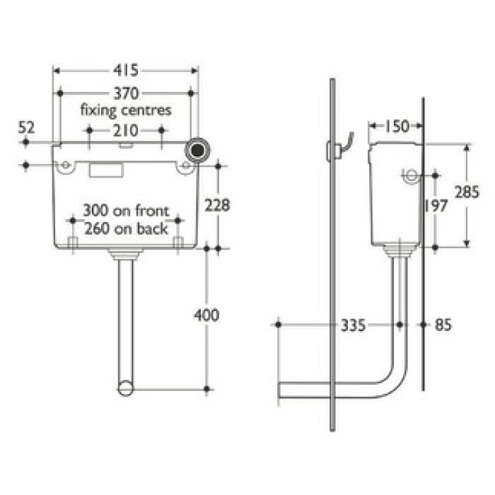 S362367 Ideal Standard Concealed Cisterns Universal Height Bathroom