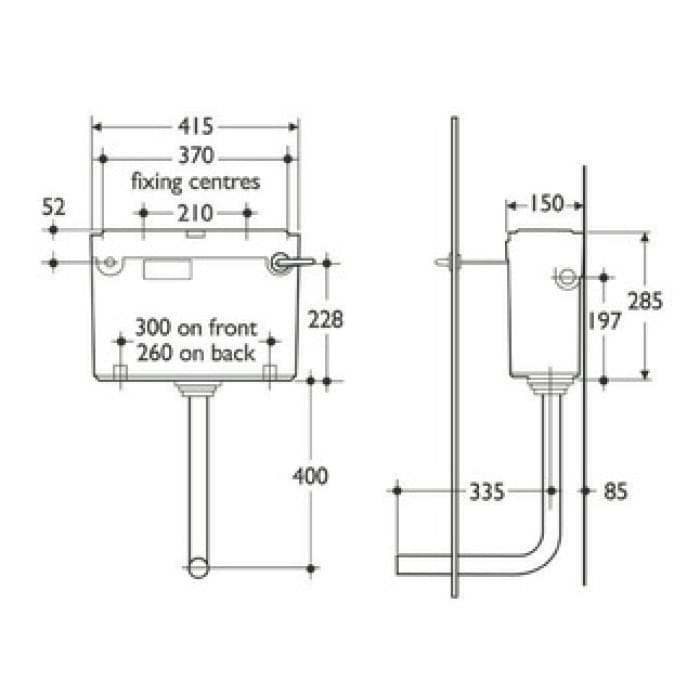 Ideal Standard Concealed Cisterns Low/High Level Height Bathroom