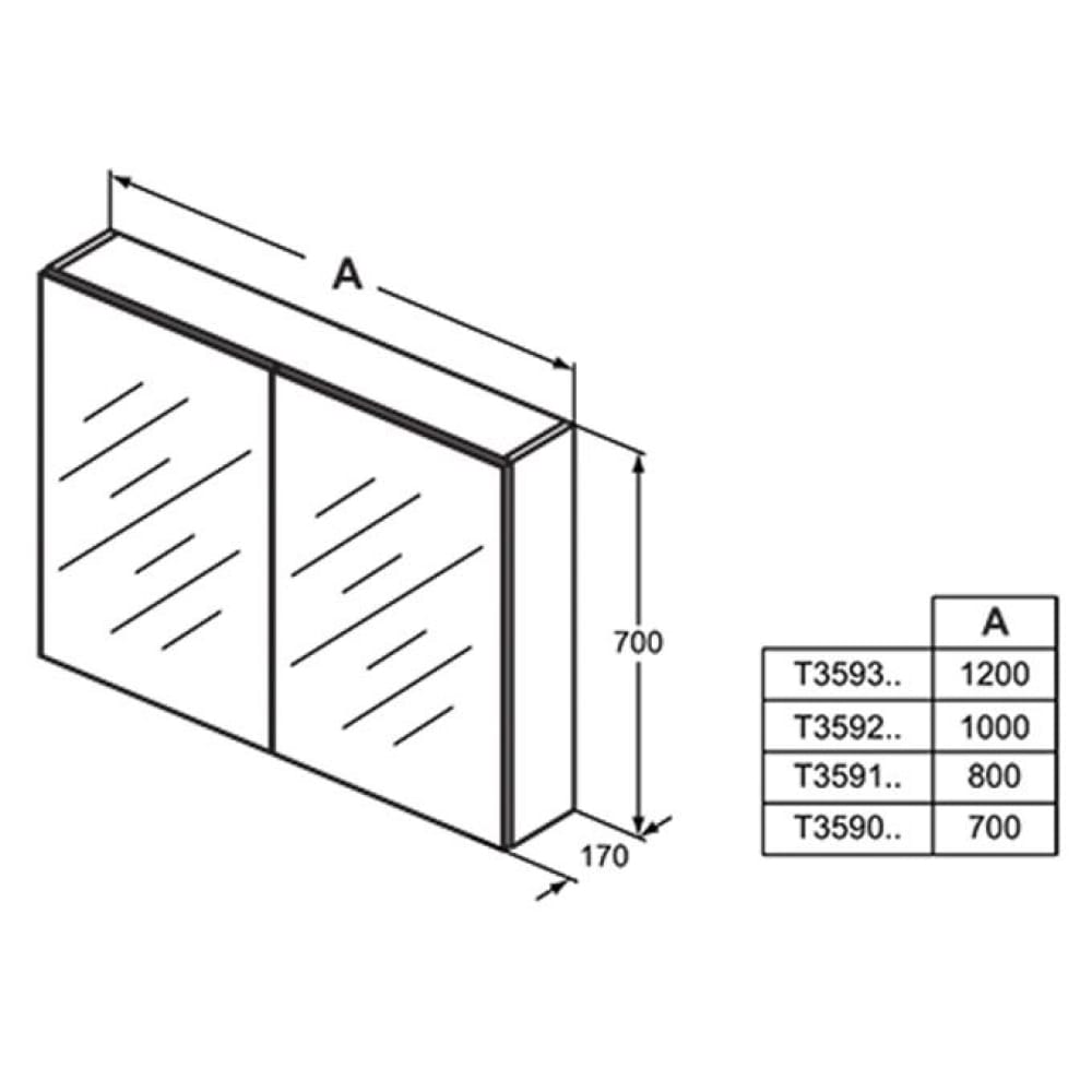 T3590AL Ideal Standard Mirror Bathroom