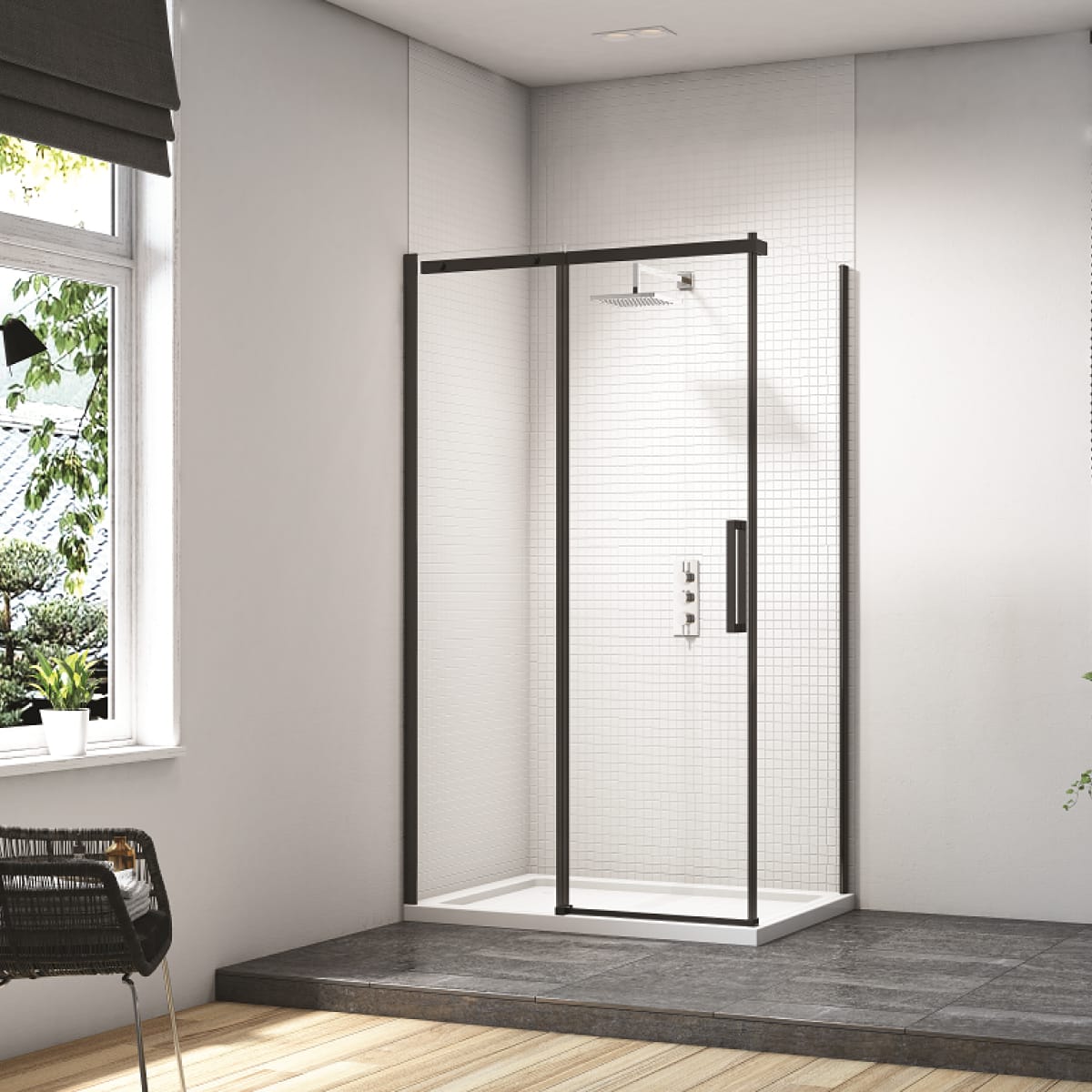 Merlyn Black Sliding Door Bathroom Planet