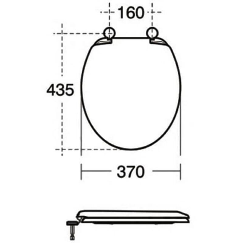 S404501 Armitage Shanks Orion 3 Toilet Seat Bathroom Planet