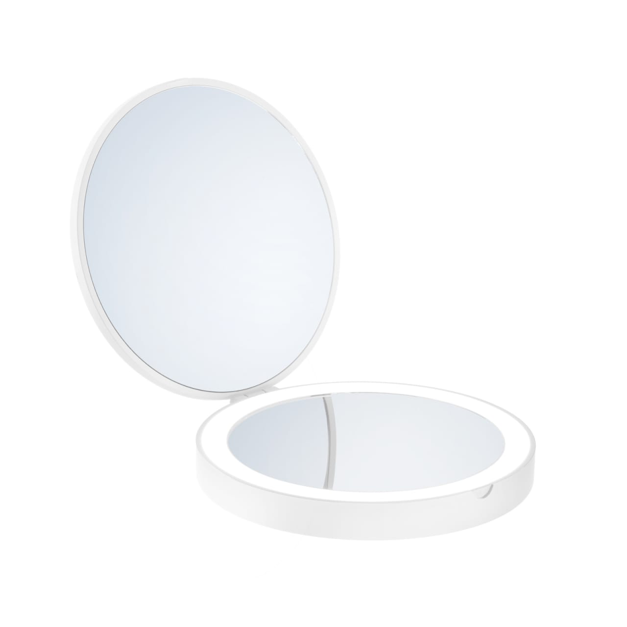 Lighted travel mirror store