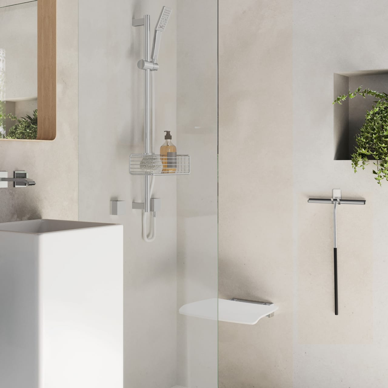 DK2165 Smedbo Sideline Extra Long Shower Squeegee Bathroom