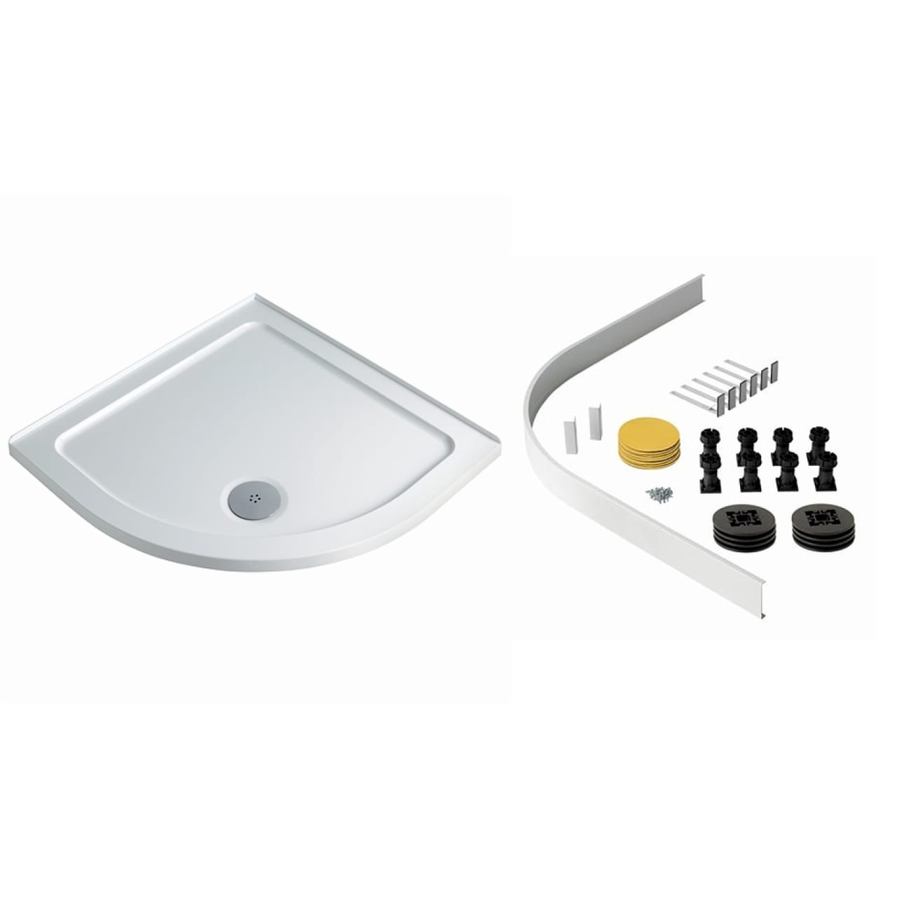 Center Drain Shower Pan Square Tile Flanges 36 X 36 X, 46 OFF