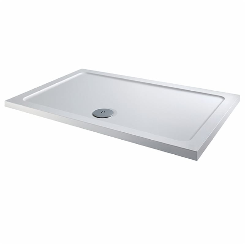 TR6361WH Twyford Rectangular Shower Tray Flat Top Bathroom