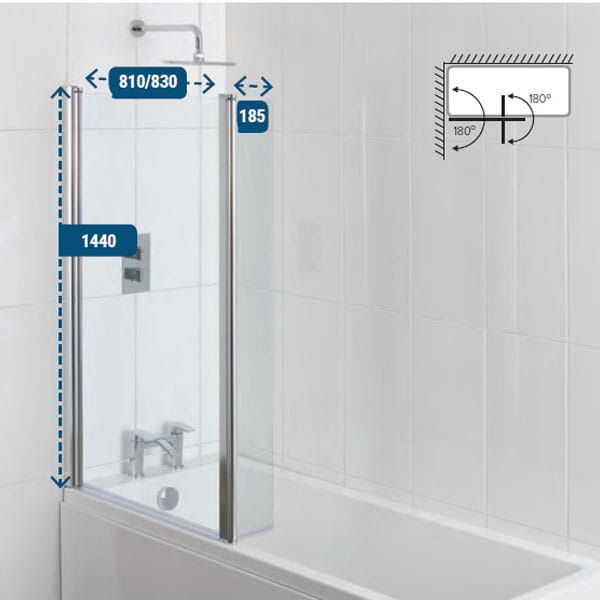 58.4000 Eastbrook Beaufort Quantum Bath Screen Bathroom