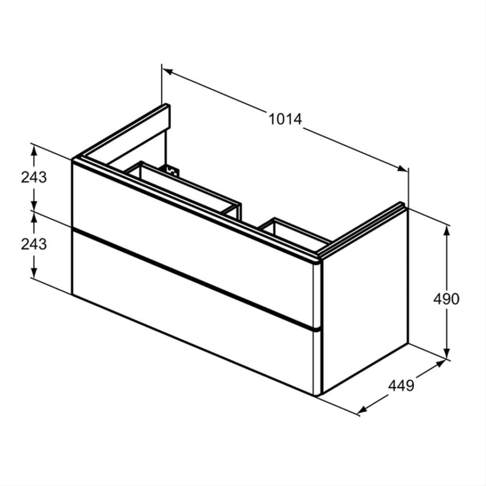 T4297PA Ideal Standard Strada II Wall Hung Vanity Unit Bathroom