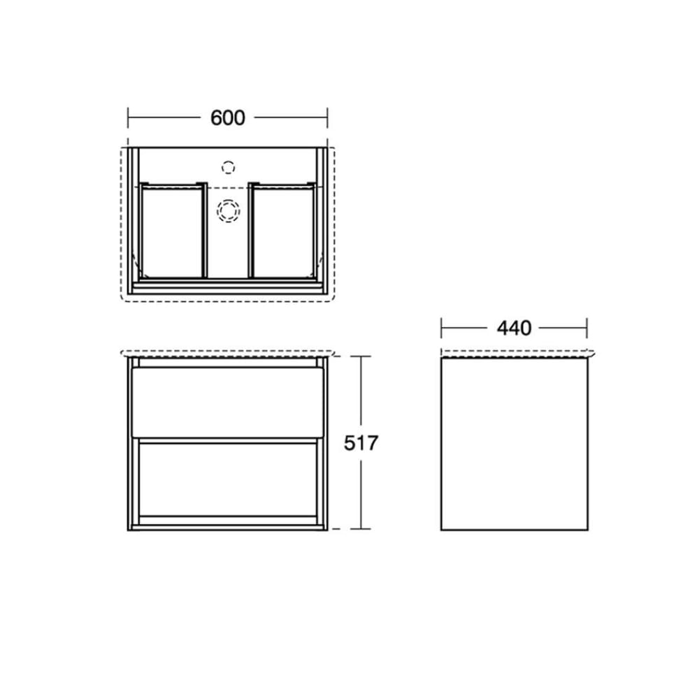 E0826B2 Ideal Standard Connect Air Vanity Units Bathroom