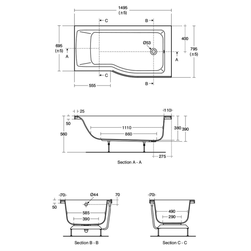 E154501 E155101 E483101 Ideal Standard Connect Air Idealform Plus