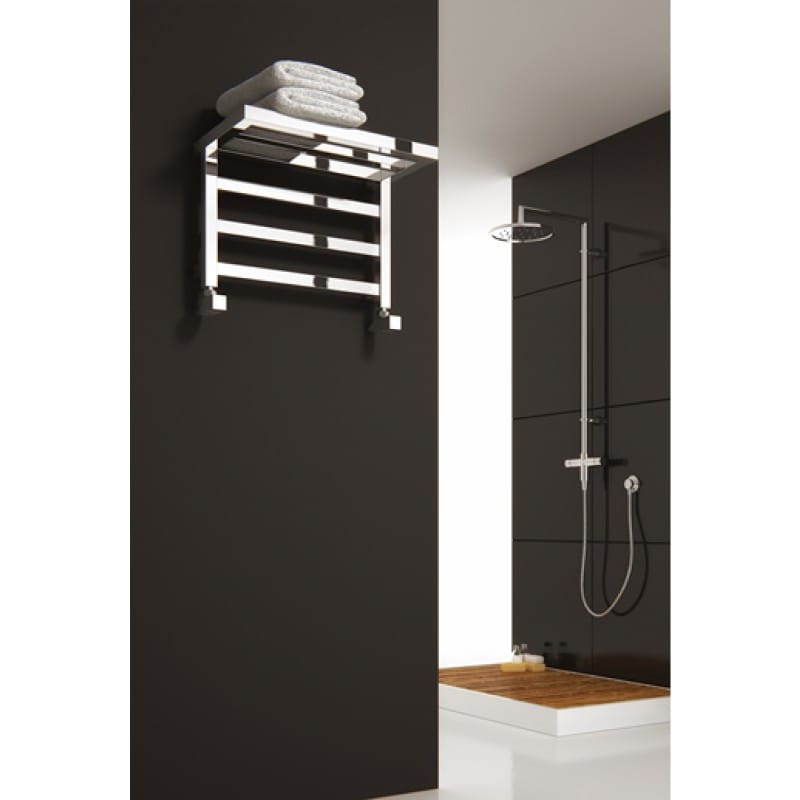 RNDEV503 Reina Elvina Steel Heated Towel Rail & Shelf Bathroom