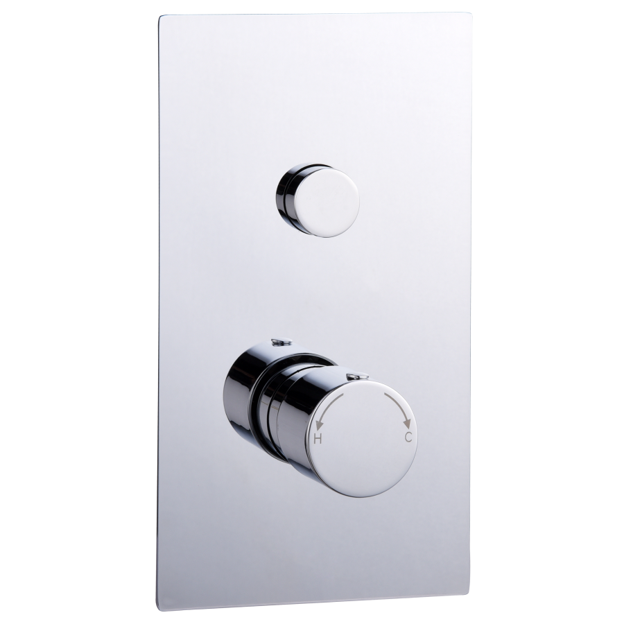 Tailored Bathrooms Concealed Thermostatic Push Button Shower Valve