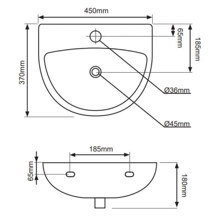SB145S PE100S Tavistock Micra Pedestal Basin Bathroom