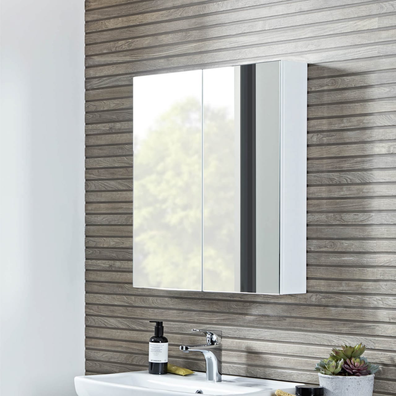 OB60W Tavistock Observe Double Door Mirror Bathroom