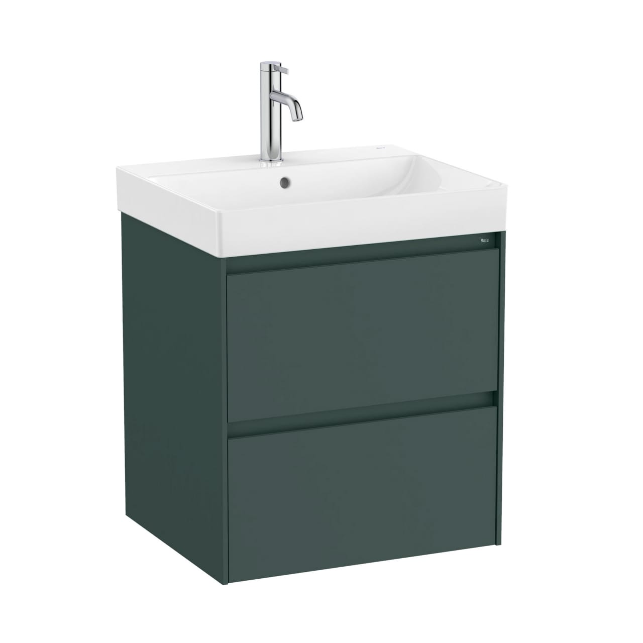 Roca Ona: Unik Wall Mounted Vanity Unit with 2 Drawers & Basin 