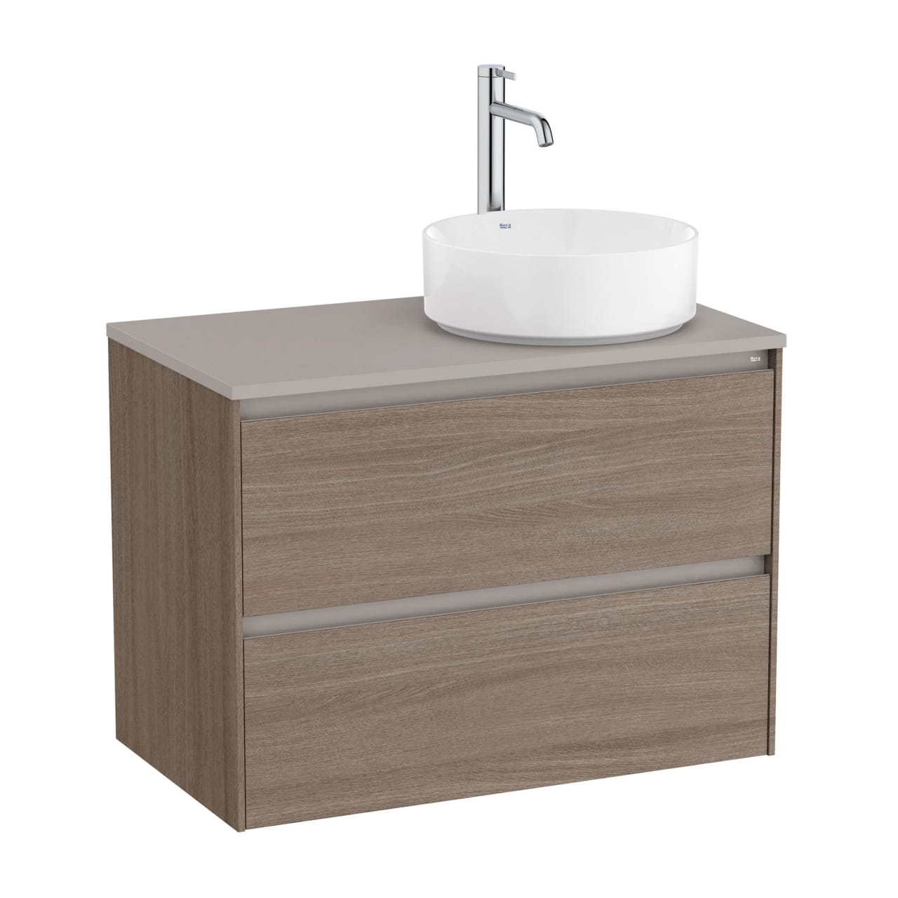 Roca Ona Unik Wall Hung Bathroom Vanity Unit for Counter Top Basin with 2 Drawers RH 800mm