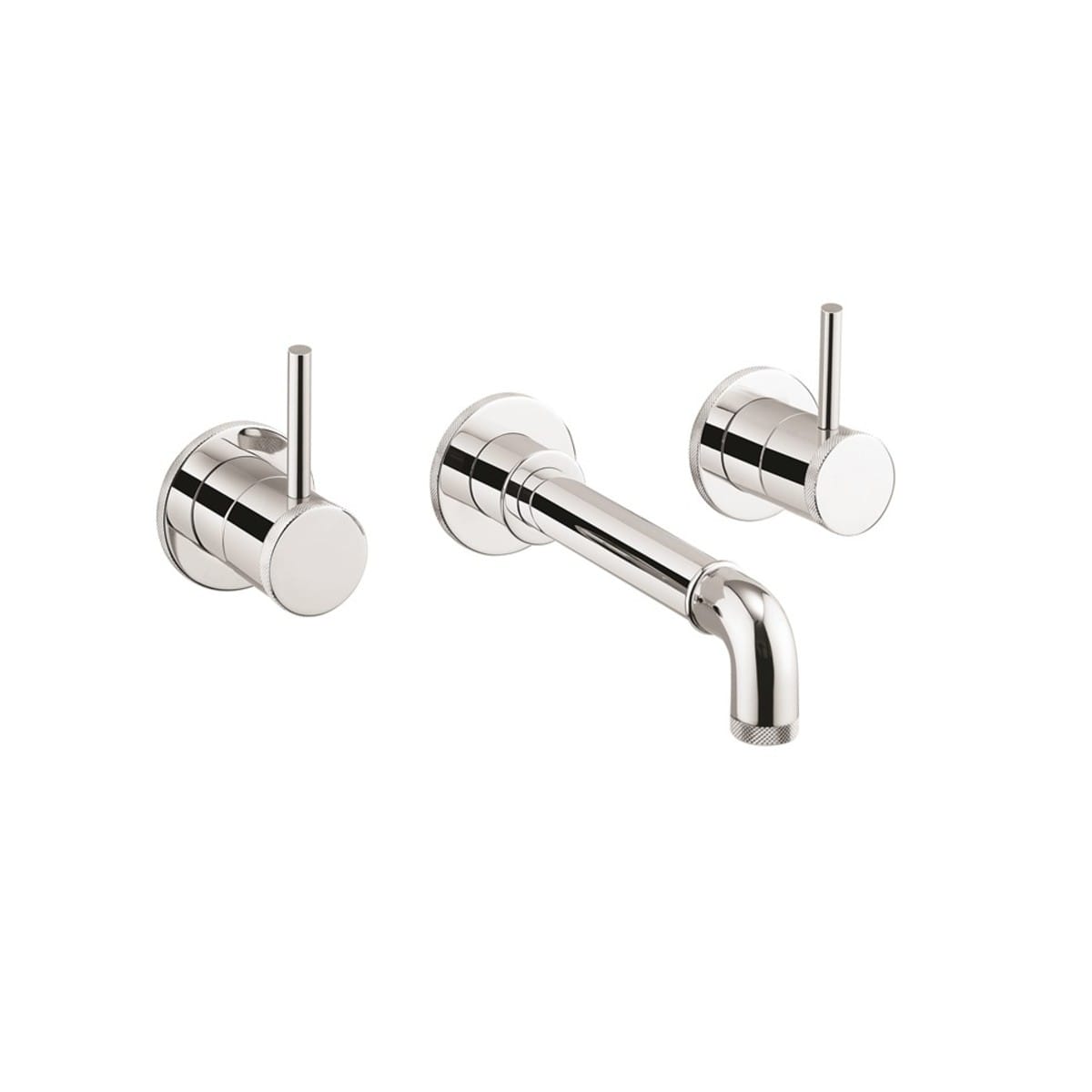 Crosswater MPRO Industrial 3 Hole Wall Mounted Basin Tap Set Bathroom