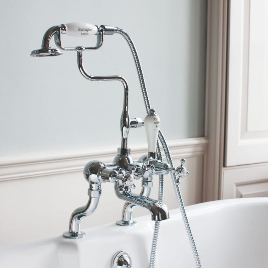 Burlington Traditional Deck Mounted Bath Filler Tap : Bathroom Planet