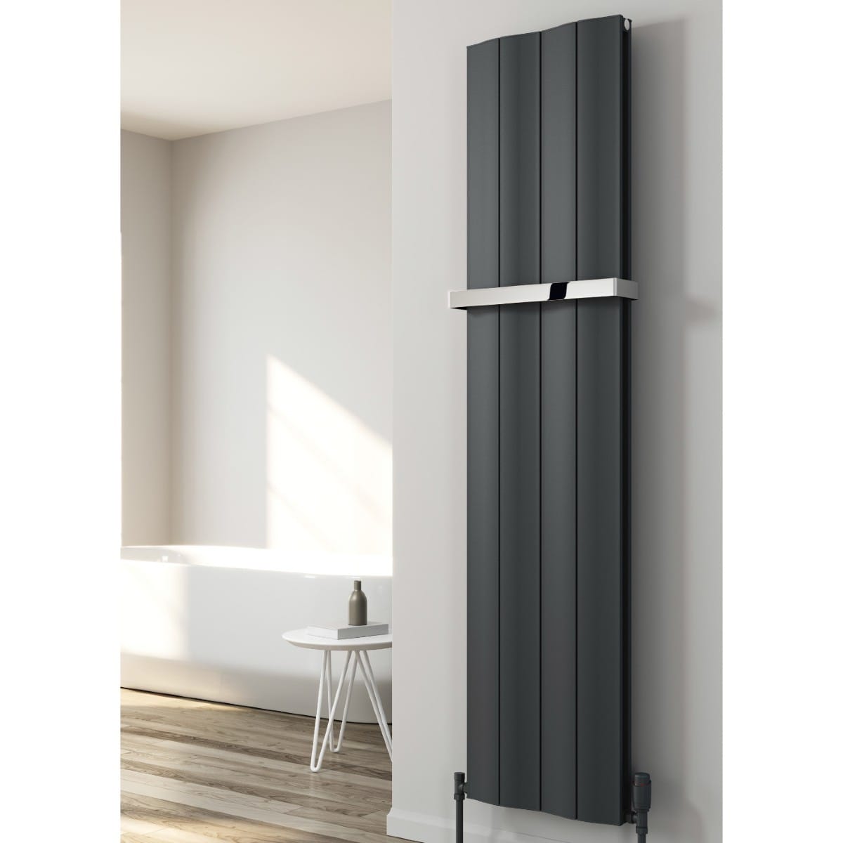 Reina Wave Vertical Aluminium Radiator Bathroom Planet