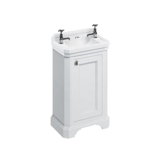 Image of Burlington Edwardian Freestanding 510mm Cloakroom Wide Vanity Unit with Basin