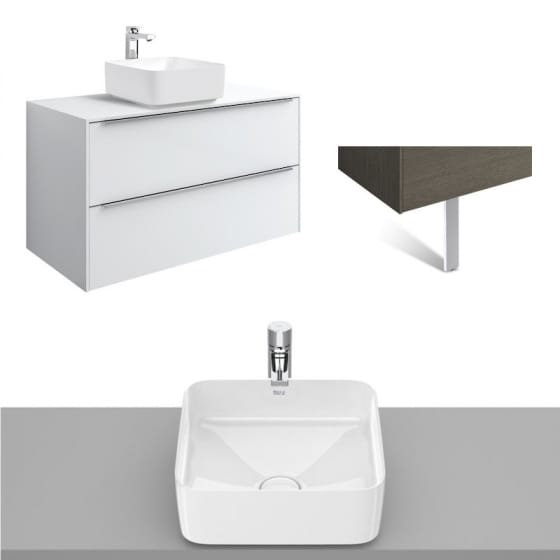 Image of Roca Inspira Wall Hung Vanity Unit With Countertop Basin