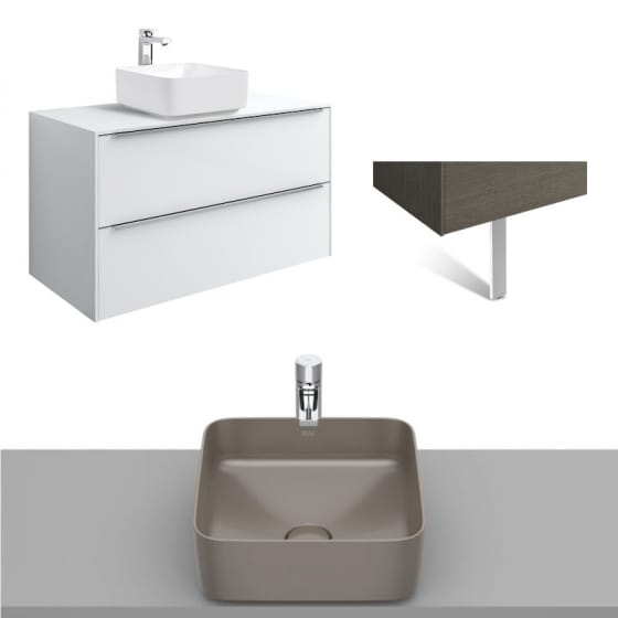 Image of Roca Inspira Wall Hung Vanity Unit With Countertop Basin