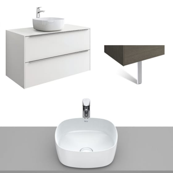 Image of Roca Inspira Wall Hung Vanity Unit With Countertop Basin