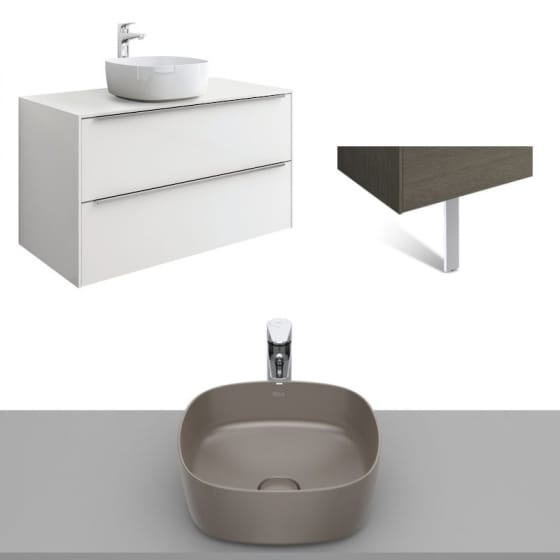 Image of Roca Inspira Wall Hung Vanity Unit With Countertop Basin