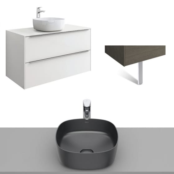 Image of Roca Inspira Wall Hung Vanity Unit With Countertop Basin