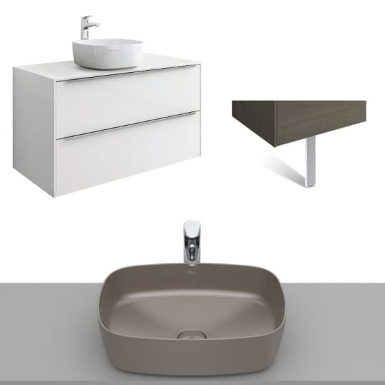 Image of Roca Inspira Wall Hung Vanity Unit With Countertop Basin