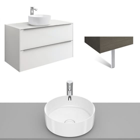 Image of Roca Inspira Wall Hung Vanity Unit With Countertop Basin