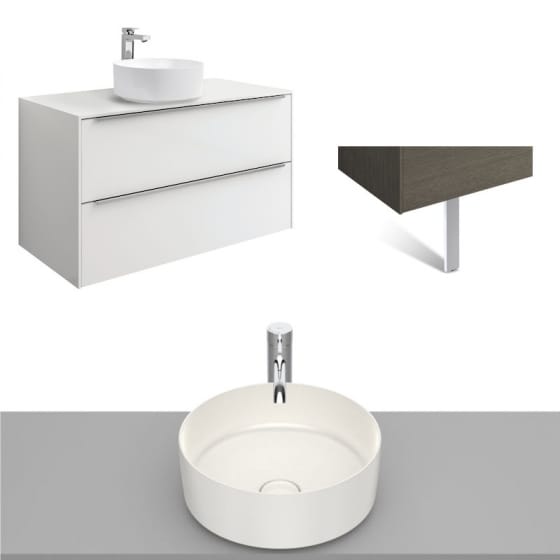 Image of Roca Inspira Wall Hung Vanity Unit With Countertop Basin