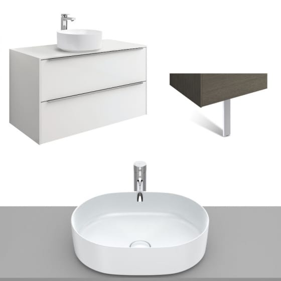 Image of Roca Inspira Wall Hung Vanity Unit With Countertop Basin