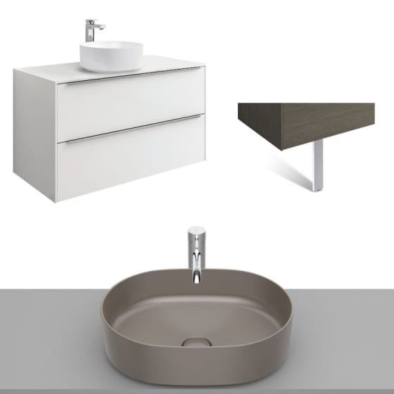 Image of Roca Inspira Wall Hung Vanity Unit With Countertop Basin