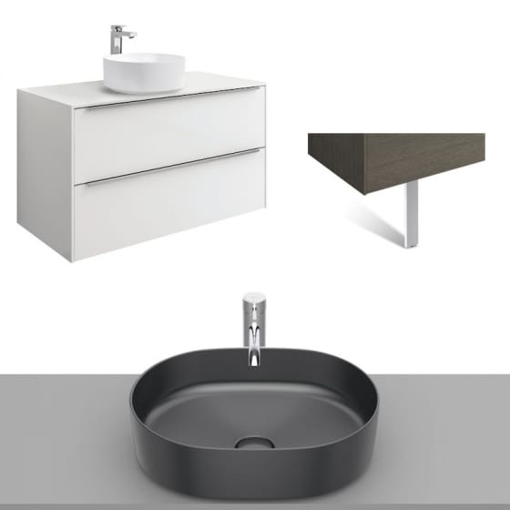 Image of Roca Inspira Wall Hung Vanity Unit With Countertop Basin