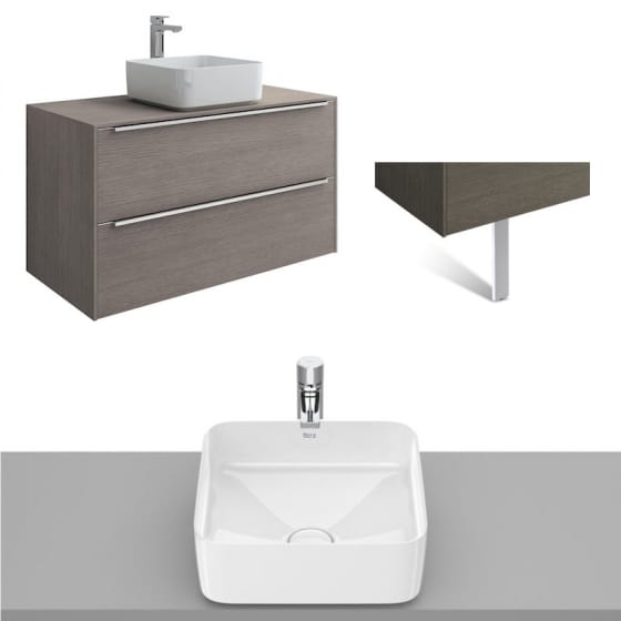 Image of Roca Inspira Wall Hung Vanity Unit With Countertop Basin