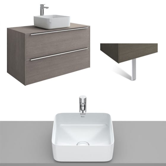 Image of Roca Inspira Wall Hung Vanity Unit With Countertop Basin