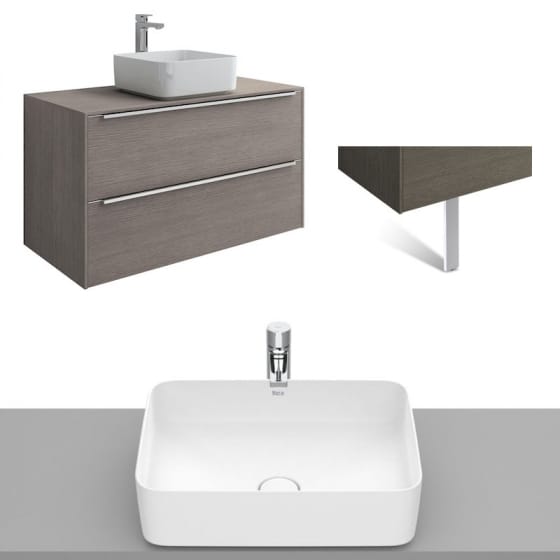 Image of Roca Inspira Wall Hung Vanity Unit With Countertop Basin